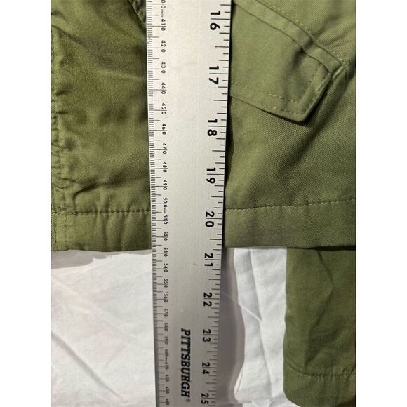 Sanctuary Olive Green Moto Jacket Women’s Medium Asymmetrical Zip, Utility Style - Picture 7 of 9